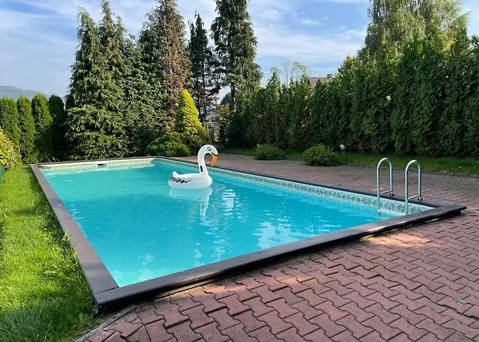 Dom Lub Z Widokiem Na Gory Wichrowe Wzgorza Z Basenem Brenna *